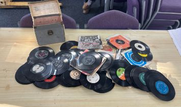 Selection of assorted 60's and 70's 45s includes dom partridge, ken dodd etc