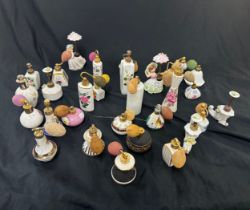 Selection of vintage porcelain scent bottles