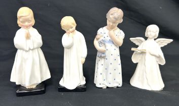 Selection of children figures comprising of 2 Royal Doulton bedtime Darling and Bedtime HN1978,