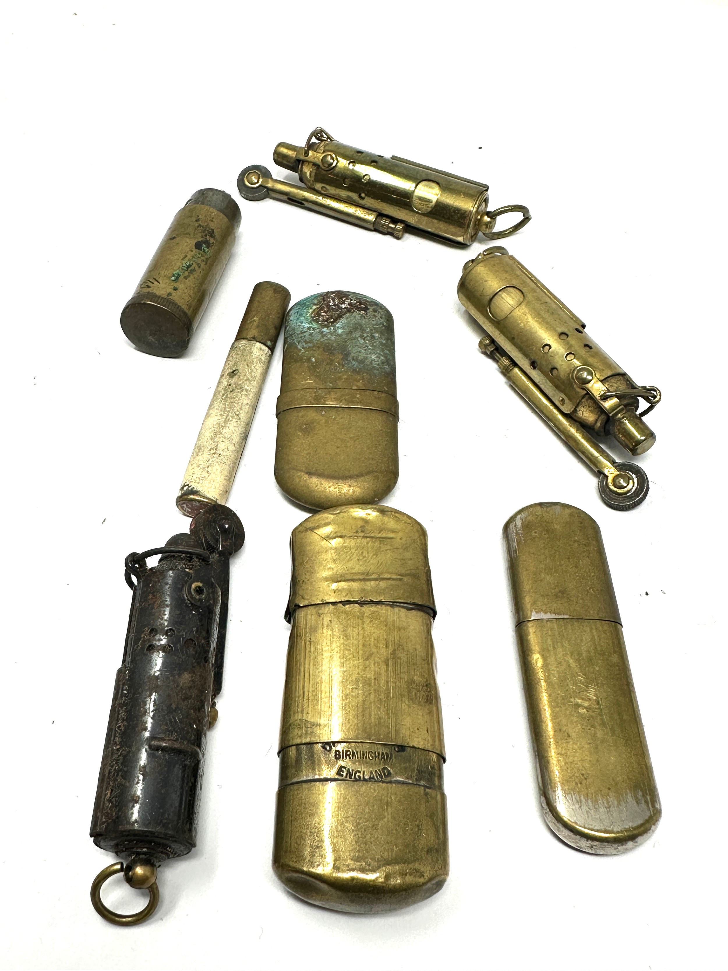 8 x Antique / Vintage lighters Inc Imco, Comoy, Davis & Heaps, Military Etc