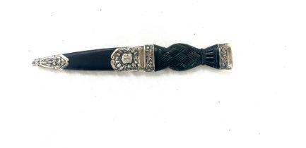 Scottish silver mounted Skean dhu knife, maker Richard Allison, hallmarks Edinburgh 1981