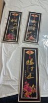 Reproduction chinese wall art largest measures approximately 35 inches tall 15 inches wide