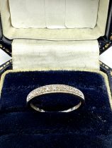 9ct White Gold Diamond Half-Eternity Ring (1.4g)