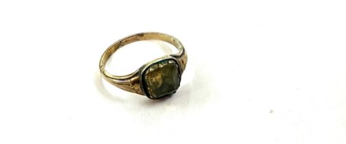 Antique unmarked gold ornate citrine ladies dress ring, ring size N, total weight 2.8g