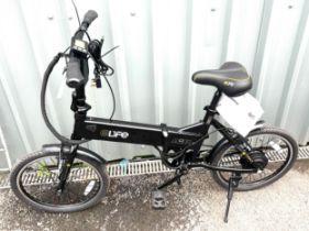 Life air electric folding bike with manual, untested