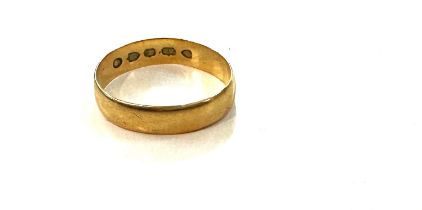 Antique hallmarked 22ct gold wedding band, total weight 2g, ring size L/M