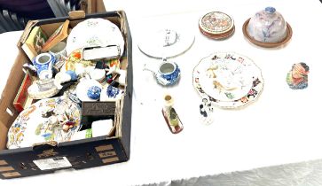 Selection of miscellaneous includes cheese dome, pottery etc