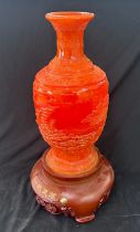 Oriental resin vase height 25 inches tall