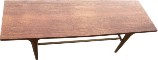 retro teak coffee table measures approximately 16 inches tall 48 inches wide 16 inches depth Small
