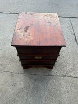 Antique commode measures approximately 20 inches tall 17 inches wide 19 inches depth