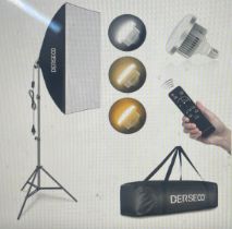 DERSECO LED Softbox Photography Lighting Kit Photo Studio Lights, full working order