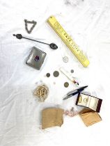 Selection of collectable items includes bracelet, pens, rings