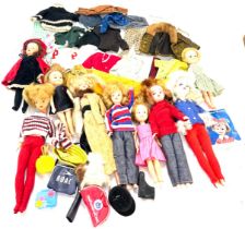Selection of vintage dolls and accessories to include Sindy, Patch, Tressy, Penny Brite, Walker