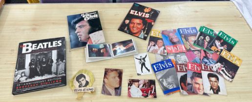 Selection of Elvis memorabilia includes magazines etc
