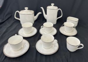 Selection of Royal Doulton Platinum Concord tea service