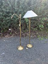 2 Brass standard lamps