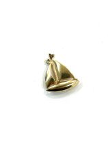 Vintage 9ct gold sailing yacht charm