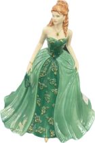 Coalport lady figure The gem collection Emerald