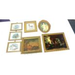 Selection of gilt framed pictures measures approximately 16 inches wide 11.5 inches wide