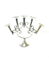 5 Trumpet silver plated epergne