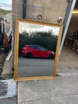 Large gilt framed mirror 44 inches wide 58 inches tall