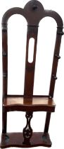 Antique mahogany hall stand measures approximately 76 icnhes tall 29 inches wide 11 inches depth