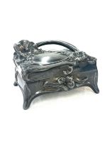 Art nouveau metal jewellery casket