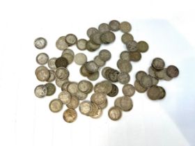 Selection of Pre 1920 silver Threepence 122 grams