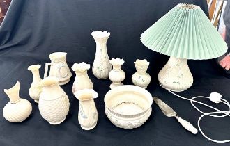 Large selection of Belleek pottery, A/F