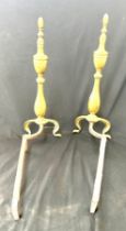 Pair of brass fire guards