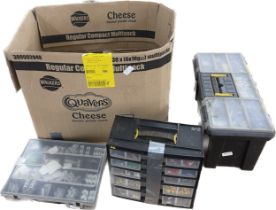 Large selection of electrical components within cases