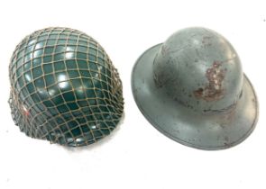 2 Vintage military helmets