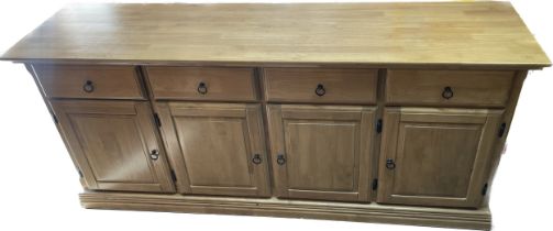 4 door 4 drawer modern sideboard measures approximately 32 inches tall 72 inches wide 19inches depth