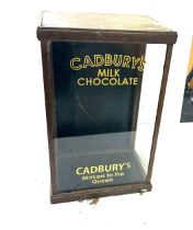 Advertising Cadburys show case measures approximately 21 inches tall by 13 inches wide