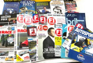 Selection of formula one books and magazines