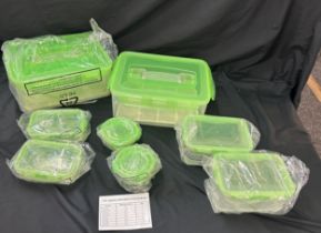 Set 16 new LocknLock plastic storage containers, various sizes