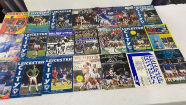 Large selection of football programmes includes Leicester city includes years 1973, 74, 80, 81, 83