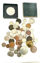 Selection of vintage coins includes crowns etc