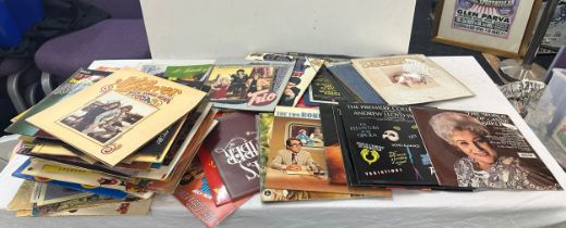 Selection of records to include the Sandpapers, John Denver, Tom JOnes, The Carpenters, Gene