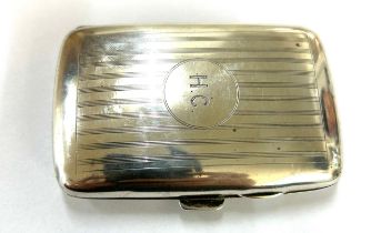 Vintage silver hallmarked cigarette case, approximate weight 70.4g