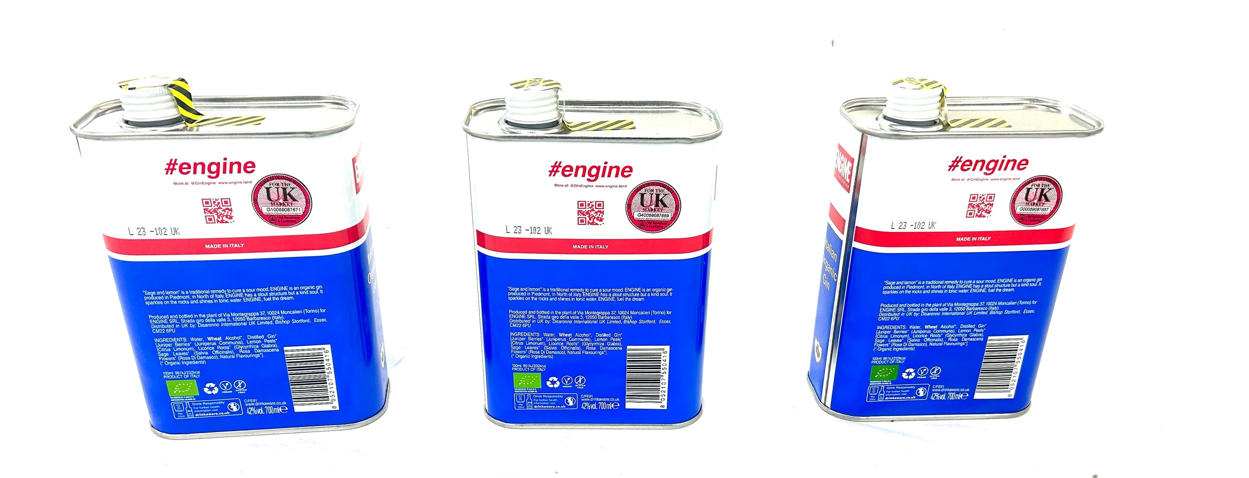 3 Bottles of Engine fuel the dream italian organic Gin 700ml 42% - Image 4 of 4