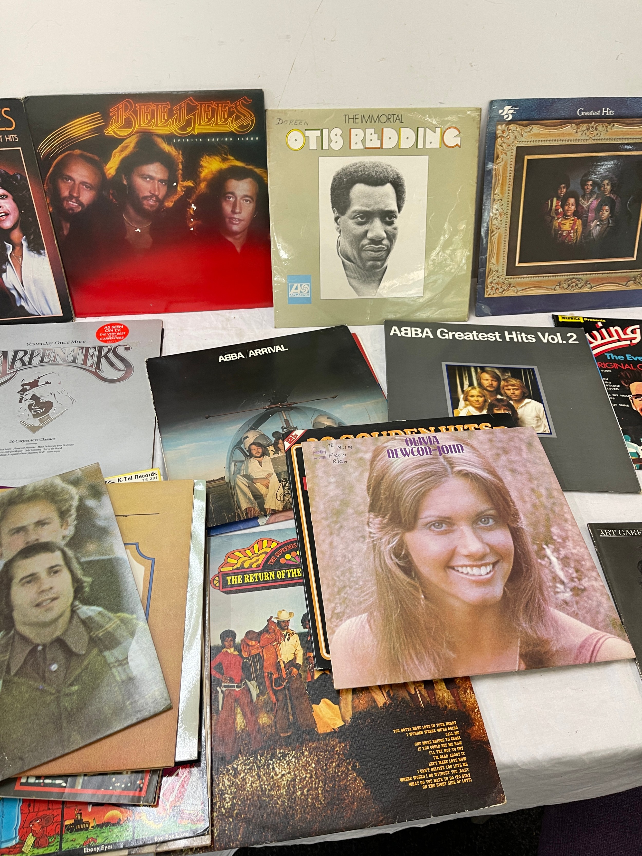 Selection of records includes Bee gees, otis rodding, living legends, abba etc - Image 3 of 4