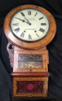 Anerican drop dial wall clock, the dial is sighen W.C North 48 and 50 northampton st leicester" with