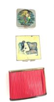 Three vintage beauty compacts