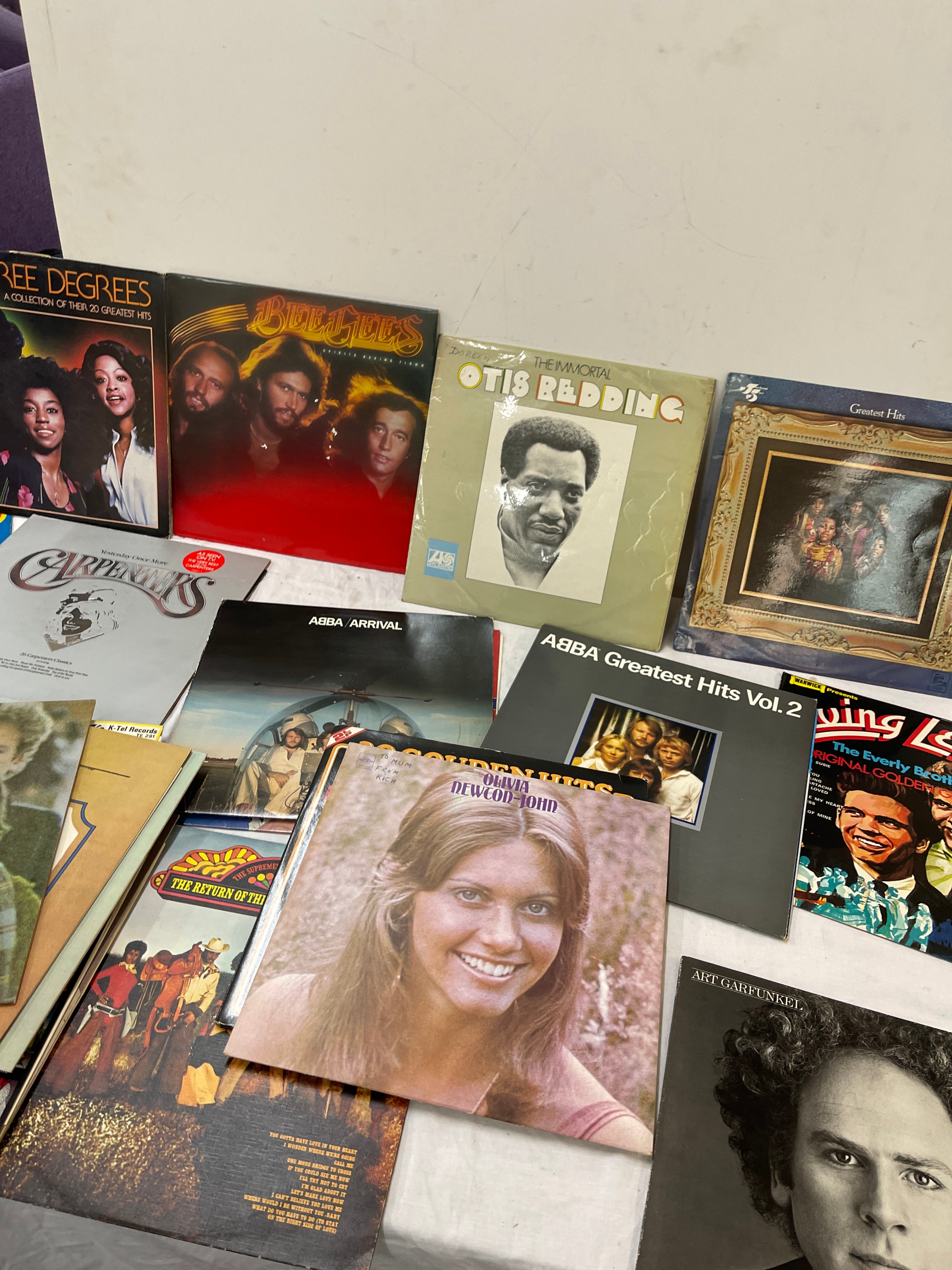 Selection of records includes Bee gees, otis rodding, living legends, abba etc - Image 4 of 4