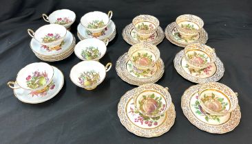 Selectiong of part tea sets includes regency, lubers bone chine 22kt