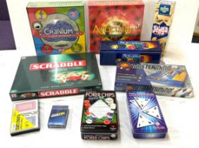 Selection of new board games to include Cranium, scrabble, articulate, mastermind etc