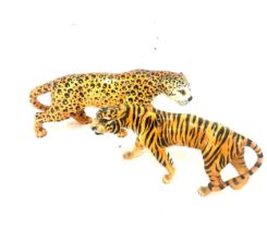 Beswick Leopard Model No. 1082 gloss pattern, Beswick Tigress Figurine model 1486, both in good