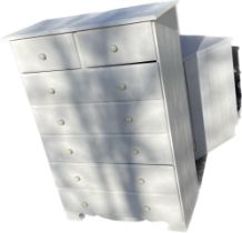 2 over 5 drawer Painted pine chest of drawers measures approximately 51 inches tall 35 inches wide