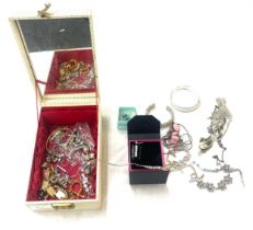 Large selection of vintage and later stone set jewellery includes silver, marcasite etc